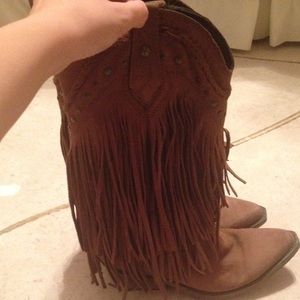 Liberty Black Fringe Boots