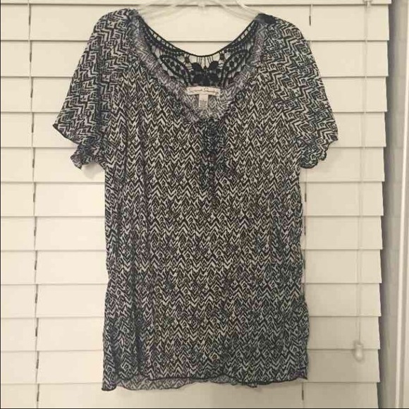 French Laundry Black/White Blouse
