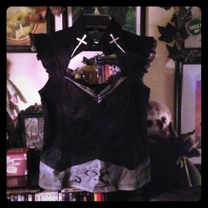 Sexy collared top by Punk Rave