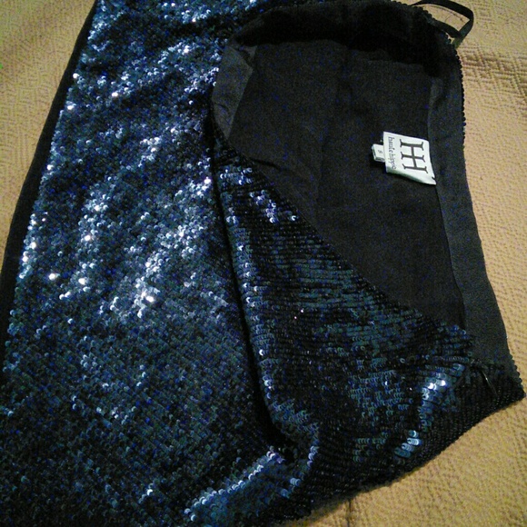 Haute Hippie micro sequin black silk mini skirt 2