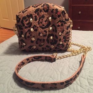 Steve Madden cheetah studded cross body
