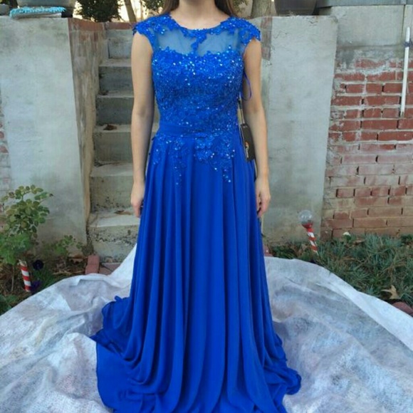 Royal blue prom dress