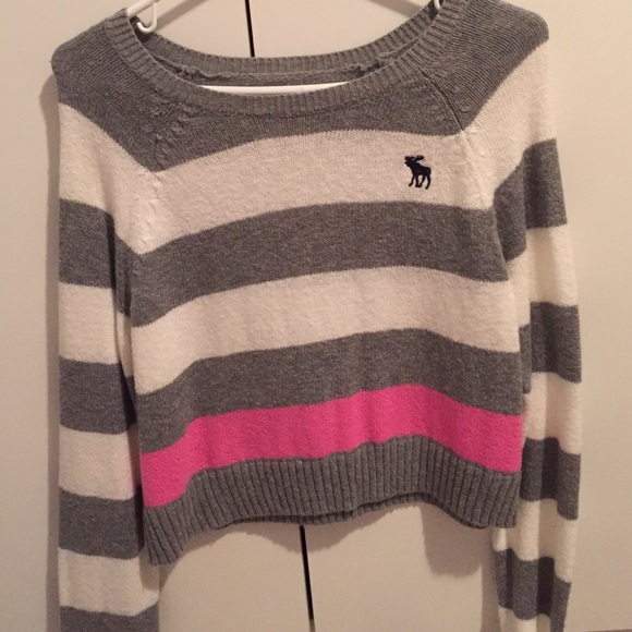 Abercrombie & Fitch striped cropped sweater