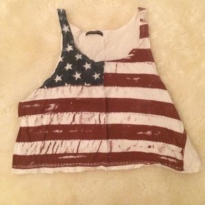 Brandy Melville American flag tank
