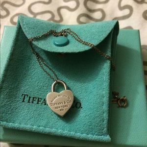 Tiffany & Co heart lock necklace