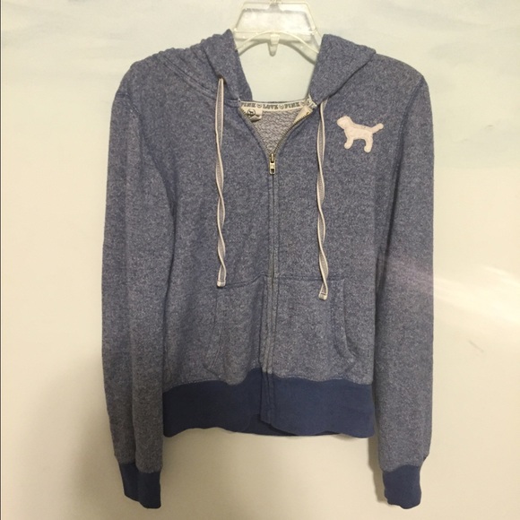 Blue zip up hoodie from PINK