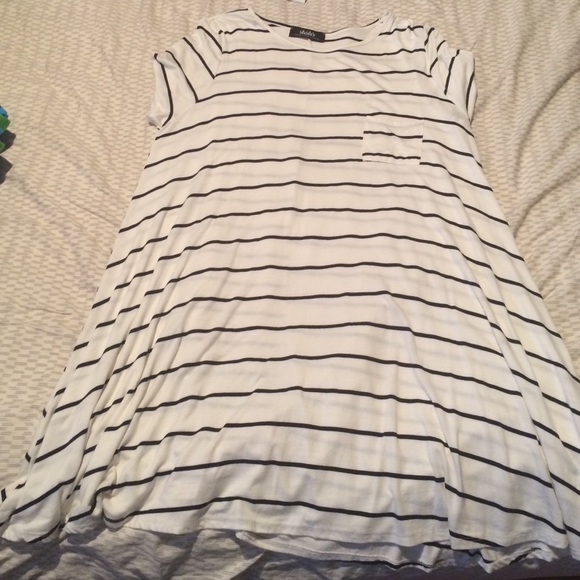 Some-Swing Chic Cream Striped Dress