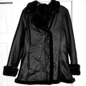 WILSONS: Black Leather Coat