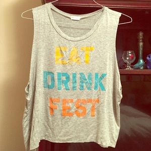 EAT DRINK FEST graphic tank