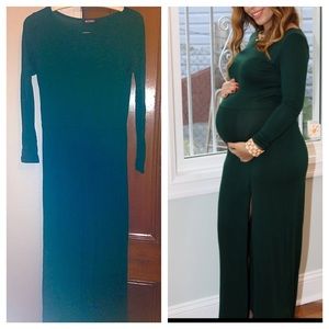 Long emerald green dress