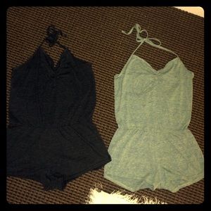 American Apparel Tri Blend Halter Rompers