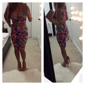 2 piece floral outfit