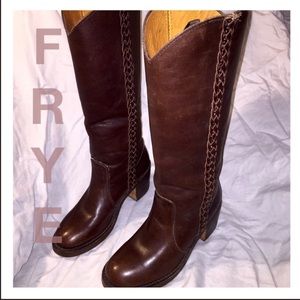 FRYE Vintage Leather Riding Boots