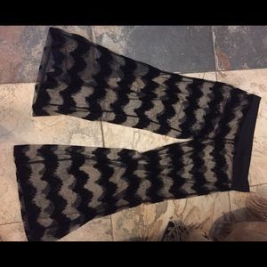 Black & Sheer Swimsuit Coverup Pants