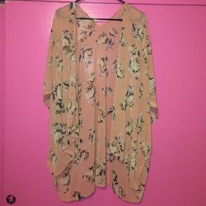 Blush Pink Floral Kimono