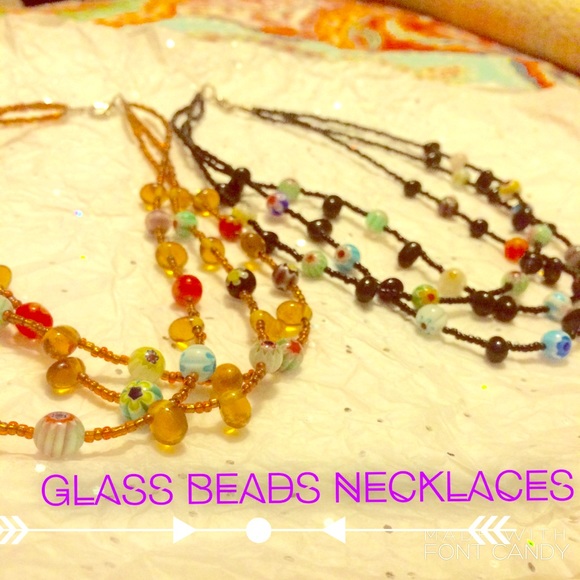 🔹💜 2 Glass Beaded Necklaces 💜🔹