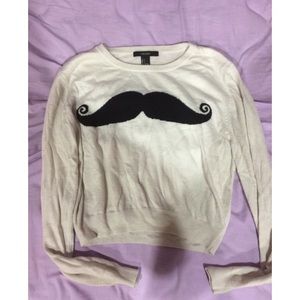 forever 21 mustache crop sweater