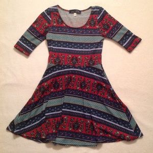 Blue Rain patterned dress