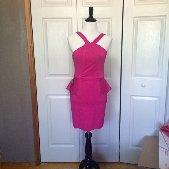 NWT BEBE Hot Pink Dress