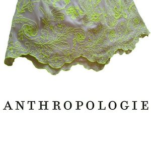 Anthro/Vanessa Virginia Electric Vines Skirt