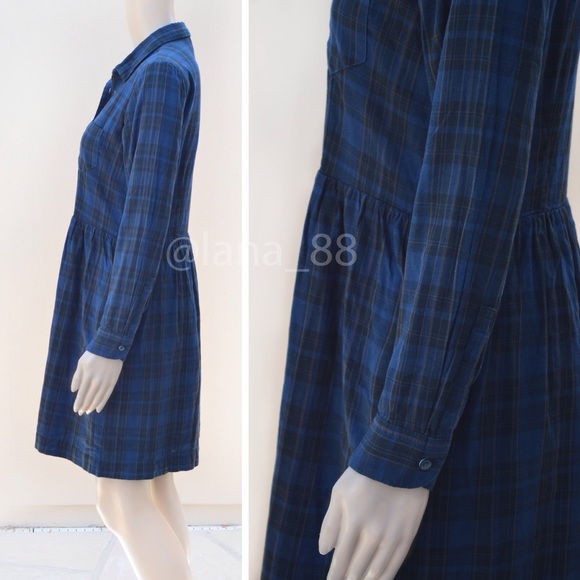 NWT Gap XS/S Plaid Flannel Shirtdress - Picture 2 of 4