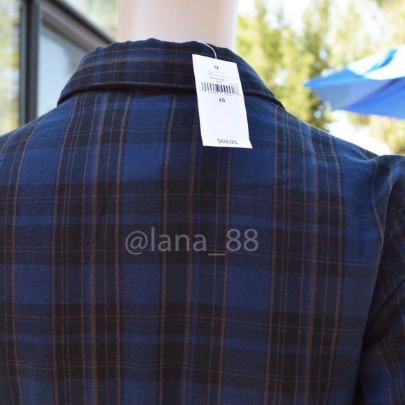 NWT Gap XS/S Plaid Flannel Shirtdress - Picture 4 of 4