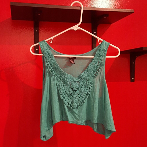 Turquoise crop top
