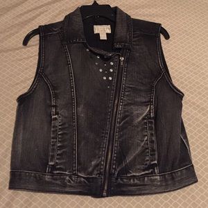 Dark Wash Denim Jacket Vest
