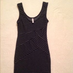 Body con grey and black dress