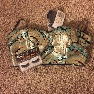 Forever 21 crop top & double up lashes