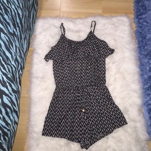 Black and white romper