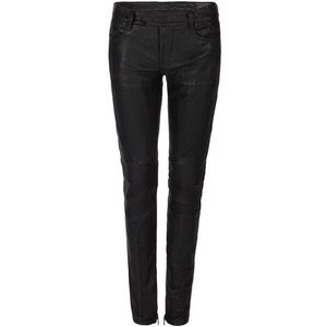 AllSaints Black Leather Biker Pants size 25