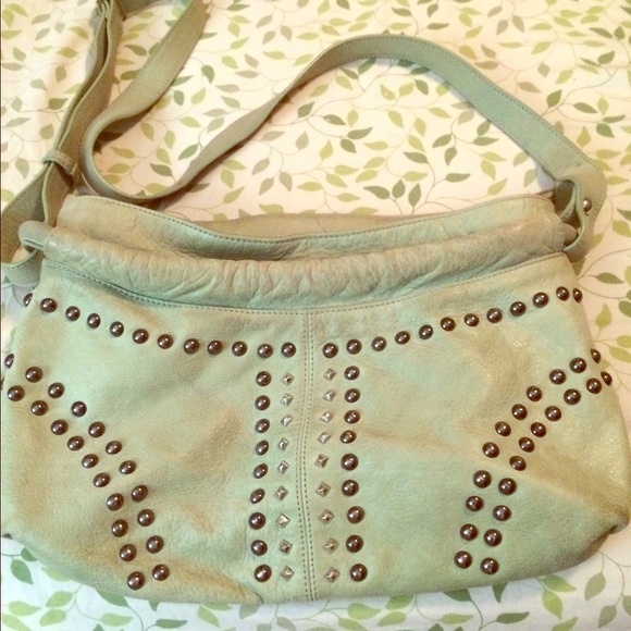 Italian mint green leather