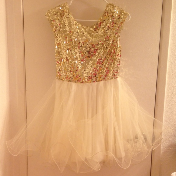 Gold Sparkly Party Dress