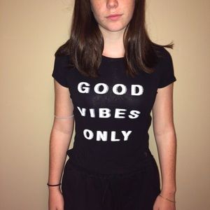 Good Vibes Black T-Shirt New with tags!!