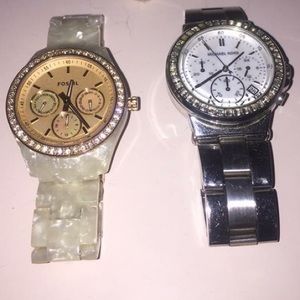 MK watch & Fossil watch!