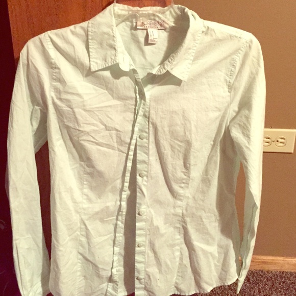Forever 21 mint button up