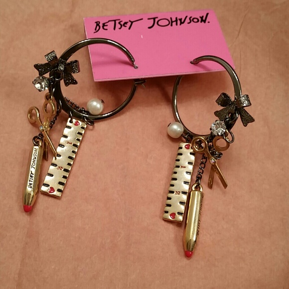 Betsey Johnson Accessories - SUPER RARE! Betsey johnson back to school earrings