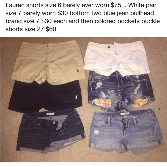 SHORTS. Bullhead, Ralph Lauren, etc.