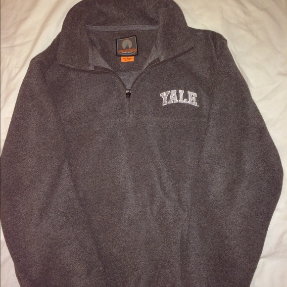 Yale Grey Sweater Fleece Pullover- YOUTH LARGE