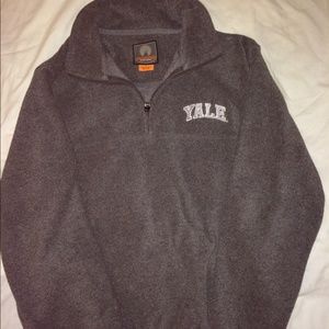 Yale Grey Sweater Fleece Pullover- YOUTH LARGE