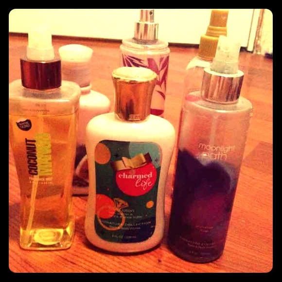 Bundle of used perfume and lotion
