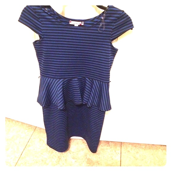 Striped peplum dress
