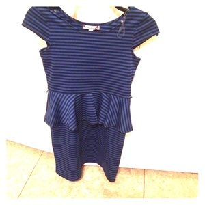 Striped peplum dress
