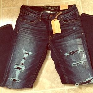 Distressed jeans