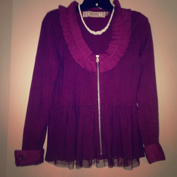 VERY CHIC PEPLUM LONG-SLEEVED CARDIGAN!!!