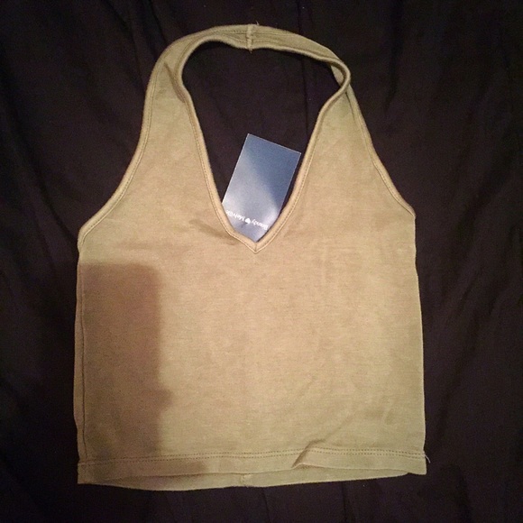 Brandy Melville olive Lena halter