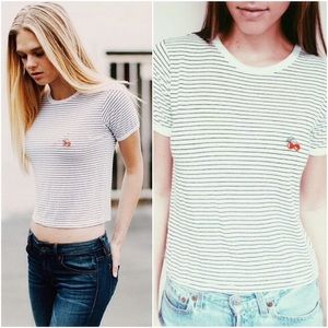 brandy Melville mason cherries patch top