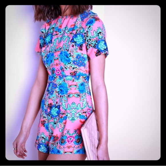 Adorable Missguided Digital Floral Romper
