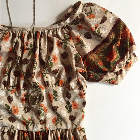 Vintage Dresses & Skirts - VINTAGE SALE! Vintage Fall Harvest Handmade Dress
